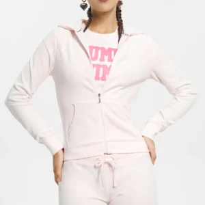 Baby Pink Juicy Logo Women Hoodie