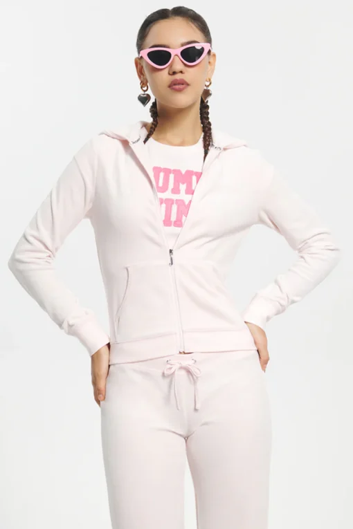 Baby Pink Juicy Logo Women Hoodie