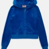 Blue Juicy Couture velour heritage hoodie