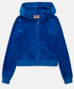 Blue Juicy Couture velour heritage hoodie