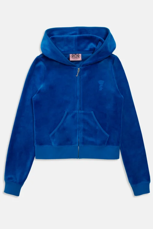 Blue Juicy Couture velour heritage hoodie