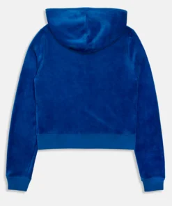 Blue Juicy Couture velour heritage hoodie