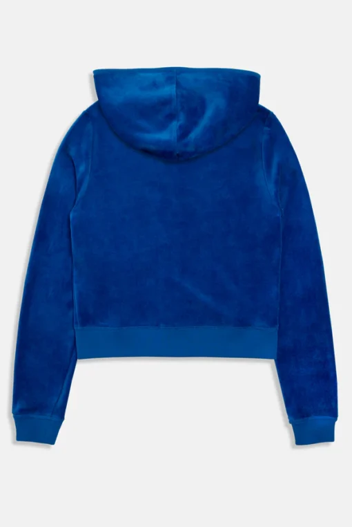 Blue Juicy Couture velour heritage hoodie