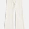 CREAM LOW RISE RODEO RECYCLED VELOUR DIAMANTE TRACK PANT