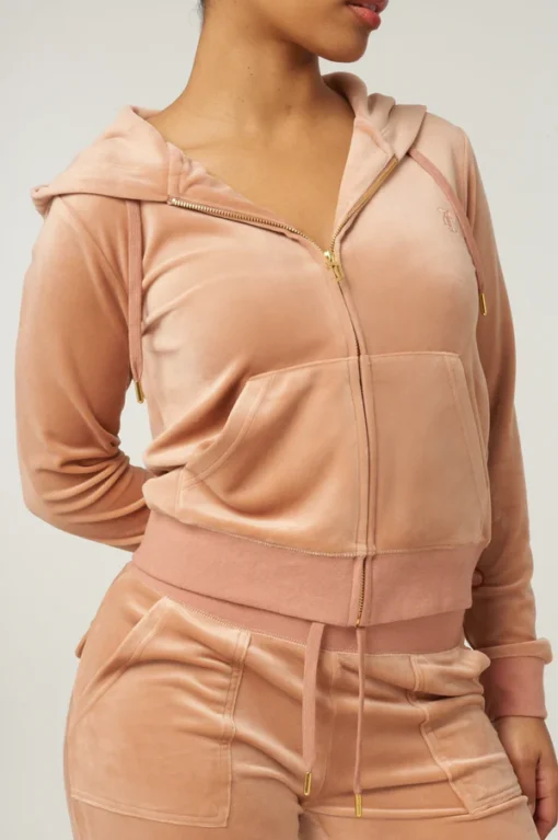 Gold classic velour robertson hoodie