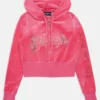 Hot pink classic velour robertson Tracksuit