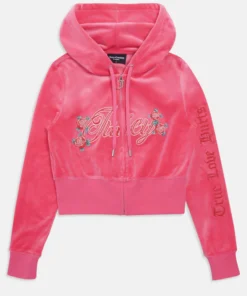 Hot pink classic velour robertson Tracksuit