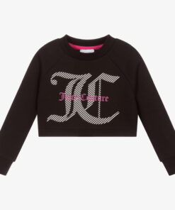 JUICY COUTURE GIRLS COTTON SWEATSHIRT – BLACK