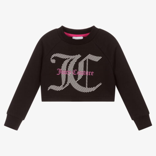 JUICY COUTURE GIRLS COTTON SWEATSHIRT – BLACK