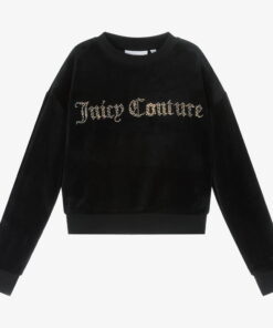 JUICY COUTURE GIRLS DIAMANTÉ SWEATSHIRT – BLACK