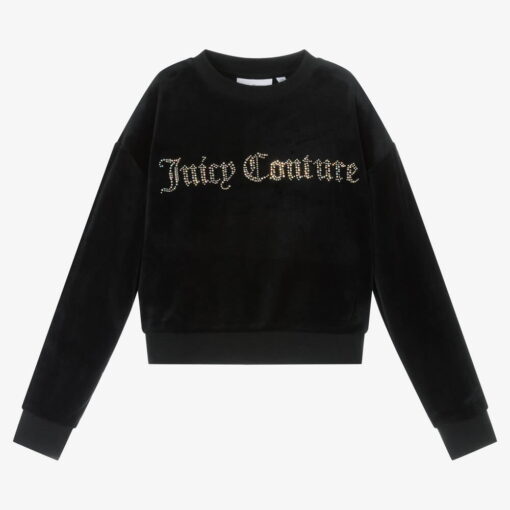 JUICY COUTURE GIRLS DIAMANTÉ SWEATSHIRT – BLACK