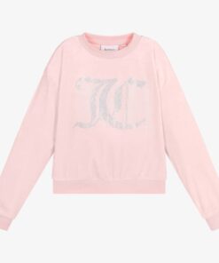 JUICY COUTURE GIRLS VELOUR SWEATSHIRT – PINK