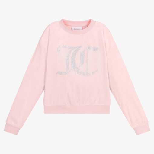 JUICY COUTURE GIRLS VELOUR SWEATSHIRT – PINK