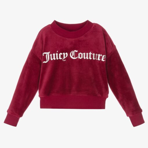 JUICY COUTURE GIRLS VELOUR SWEATSHIRT – RED