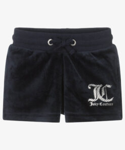 JUICY COUTURE GIRLS – BLUE VELOUR SHORTS