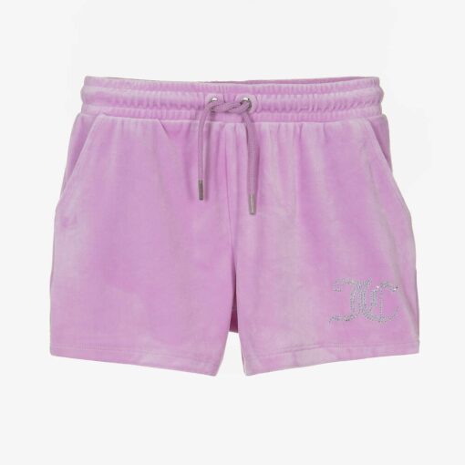 JUICY COUTURE TEEN GIRLS VELOUR SHORTS – PURPLE