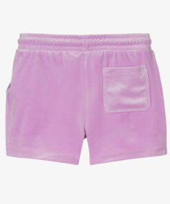 JUICY COUTURE TEEN GIRLS VELOUR SHORTS – PURPLE