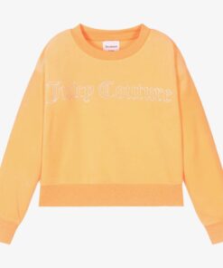 JUICY COUTURE VELOUR LOGO SWEATSHIRT – ORANGE