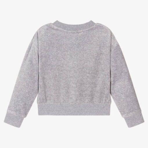 JUICY COUTURE VELOUR SWEATSHIRT – GREY LOGO