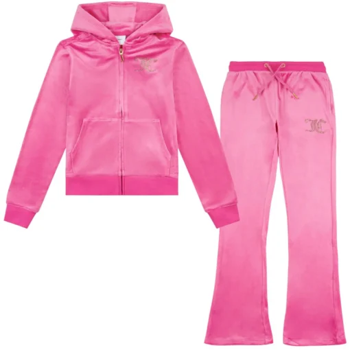 Juicy Couture Fuchsia Flared Tracksuit Pink