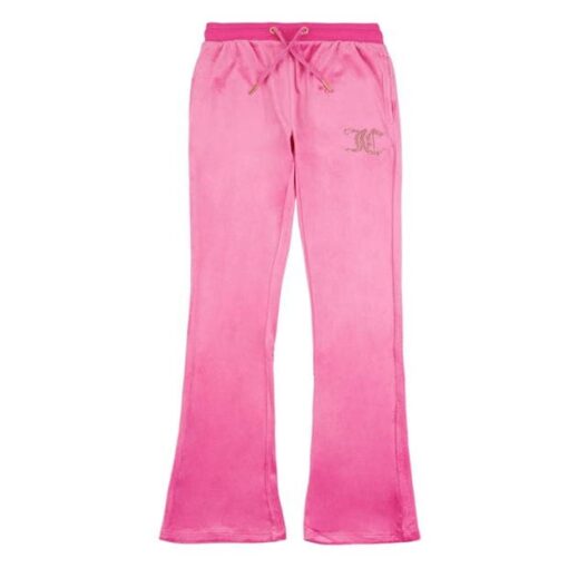 Juicy Couture Girls Diamante Velour Bootcut Joggers