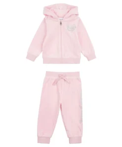 Juicy couture Baby Girls Velour Zip Up Tracksuit – Pink