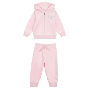 Juicy couture Baby Girls Velour Zip Up Tracksuit – Pink