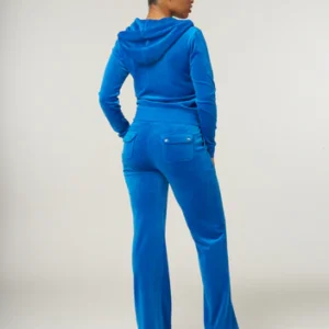 Juicy Couture Girls Blue Diamanté Zip-Up Tracksuit