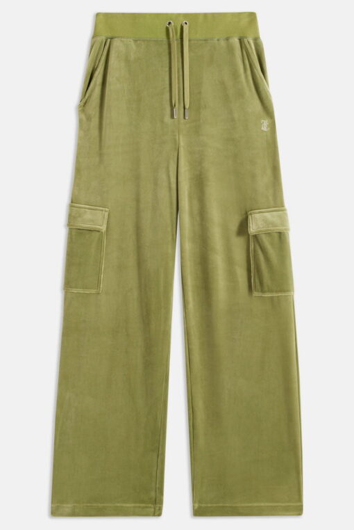 MOSSTONE CARGO VELOUR DIAMANTE TROUSER