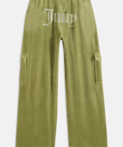 MOSSTONE CARGO VELOUR DIAMANTE TROUSER