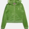 Piquant Green Bamboo Velour Hoodie