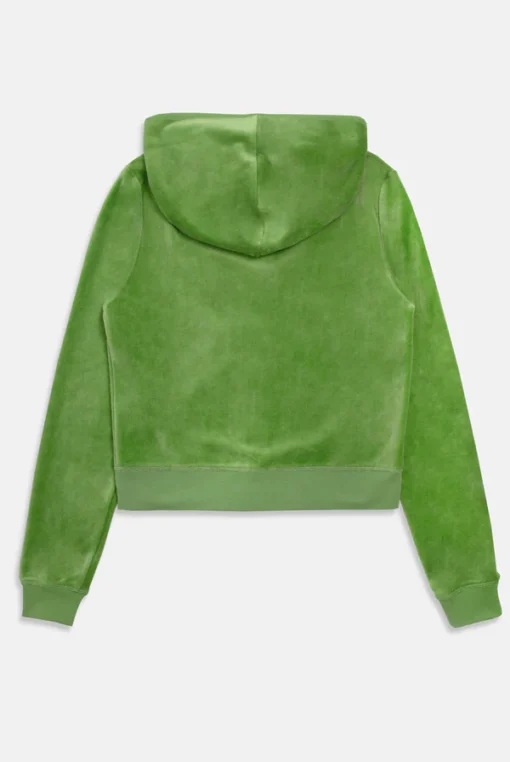 Piquant Green Bamboo Velour Hoodie