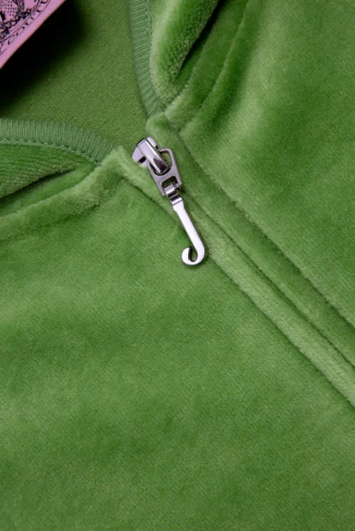 Piquant Green Bamboo Velour Hoodie