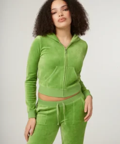 Piquant Green Bamboo Velour Tracksuit