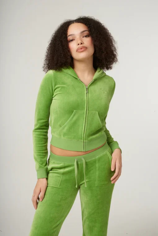 Piquant Green Bamboo Velour Tracksuit