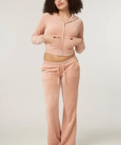 Rose dust bamboo velour heritage Tracksuit