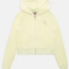 Tender yellow bamboo velour hoodie