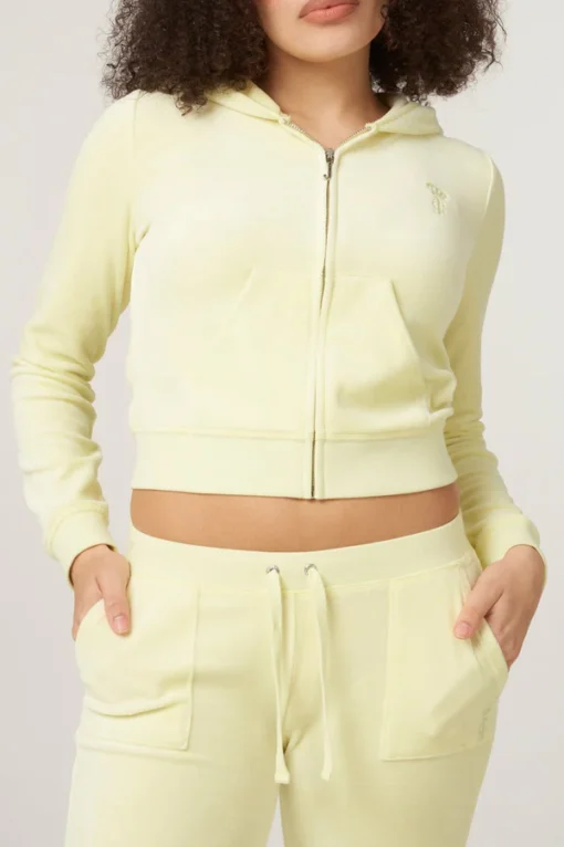 Tender yellow bamboo velour Tracksuit