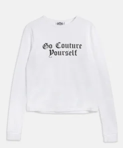 White Go Couture Long Sleeve Tee