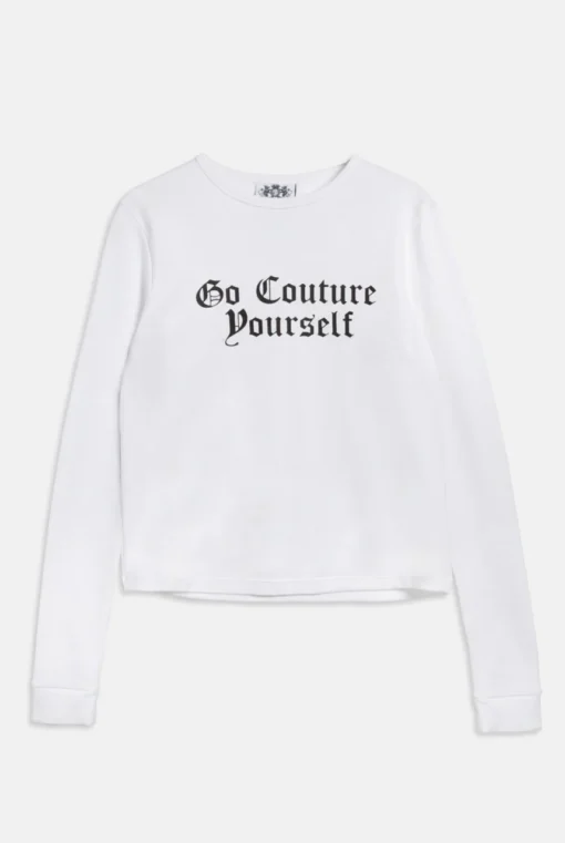 White Go Couture Long Sleeve Tee