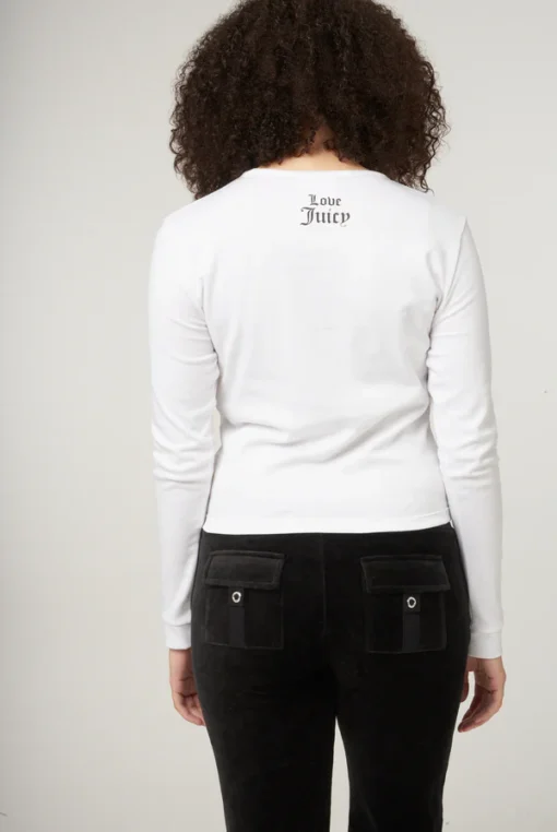 White Go Couture Long Sleeve Tee