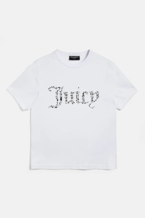 White Jewel Logo Girl T-Shirt