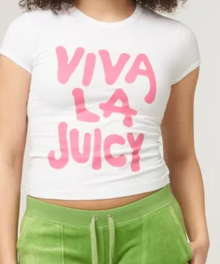 White Viva La Juicy Baby Tee